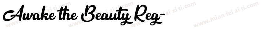 Awake the Beauty Reg字体转换